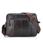 Bullcaptain® Genuine Leather Messenger Bag Casual Crossbody Sling Bag for Ipad