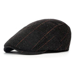 Men Woolen Cotton Blend Beret Cap Adjustable Thick Golf Cabbie Hat