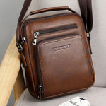 Casual Vintage PU Leather Messenger Bag Shoulder Crossbody Bag For Men