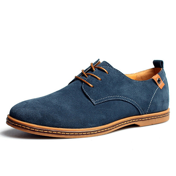 British Style Suede Leather Lace Up Shoes for Men