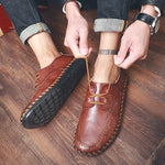 Genuine Leather Casual Lace Up Men's Shoes