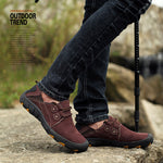 Genuine Leather Outdoor Sport Anti-Collision Toe Shoes