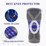 Silicone Knee Pads Supports Brace Patella Protectors Sports Safety Kneepads